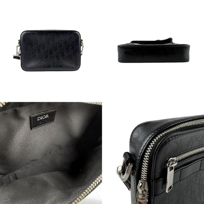 Christian Dior Shoulder Bag Leather Black