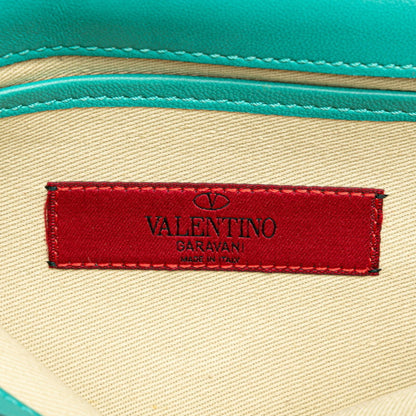 Valentino Rockstud Shoulder Bag In Green