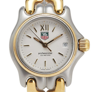 Tag Heuer Sport Elegance Professional Watch S05.008 Quartz White Dial Stainless Steel Plated