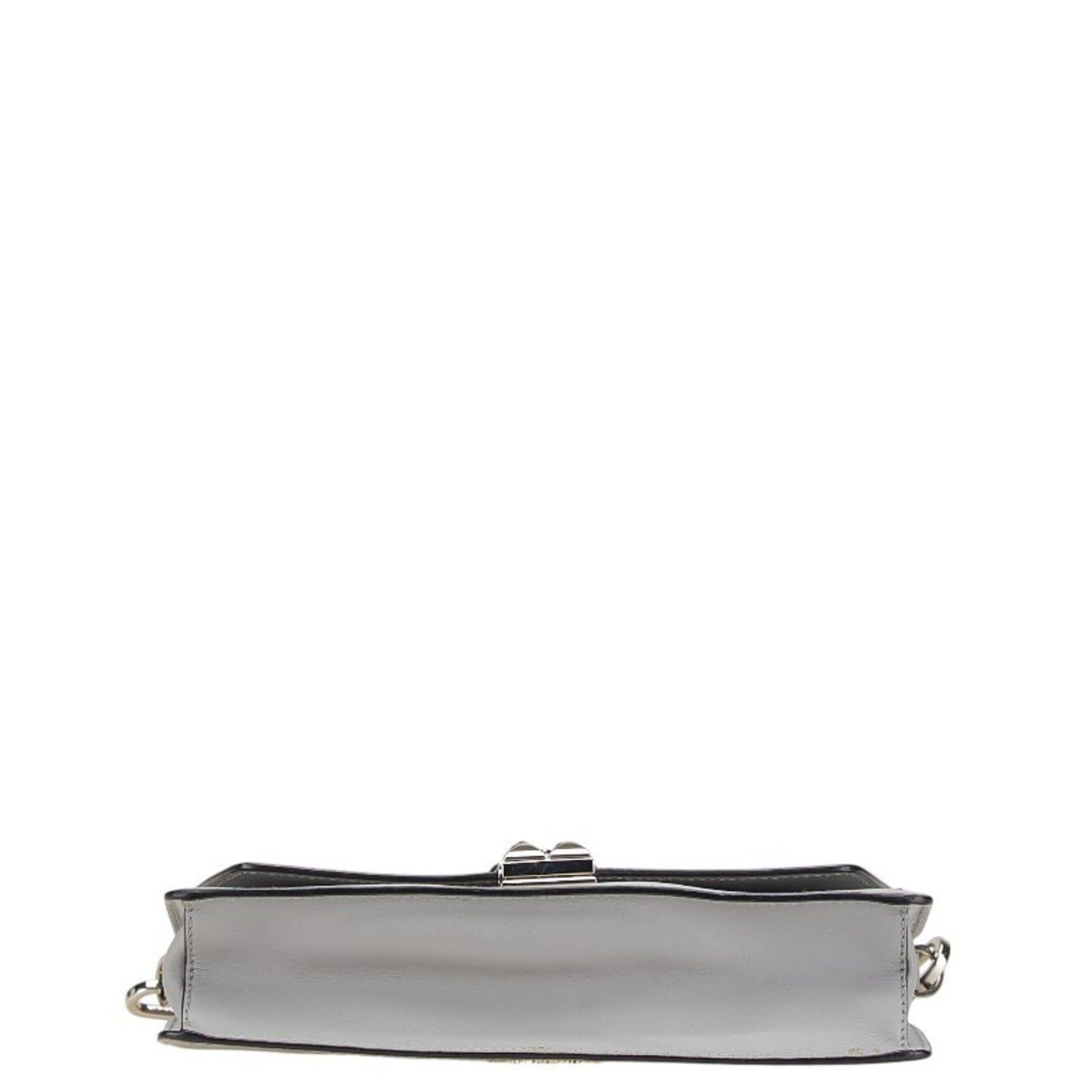 Prada Studded Crossbody Shoulder Bag In Gray Leather