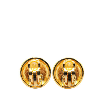 Chanel Coco Mark Earrings Gold Plated