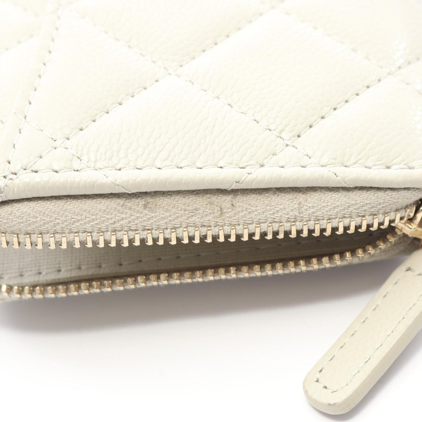 Chanel Matelasse Round Wallet In Grained Calfskin Leather