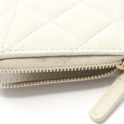 Chanel Matelasse Round Wallet In Grained Calfskin Leather