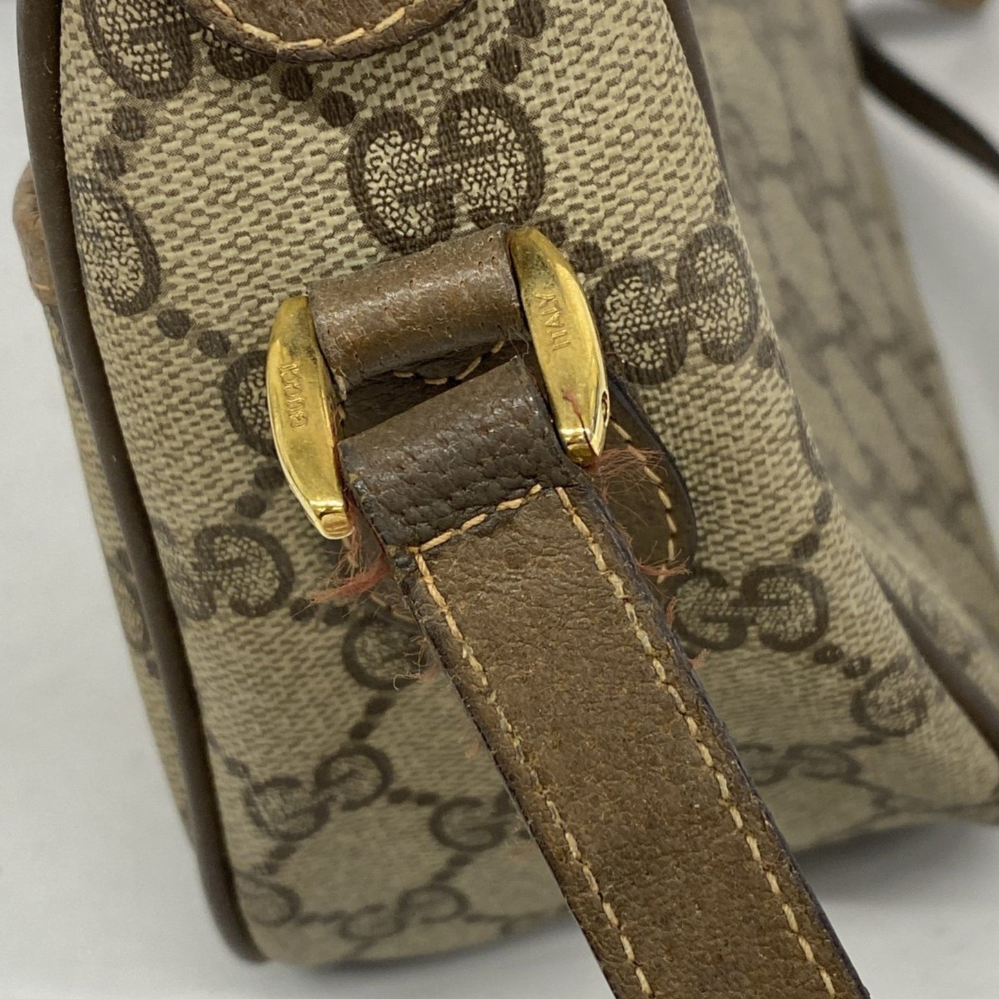 Gucci Gg Supreme Sherry Line Shoulder Bag 89 02 032 Brown