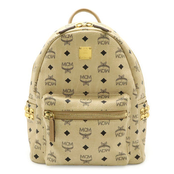 Mcm Visetos Glam Backpack In Light Beige