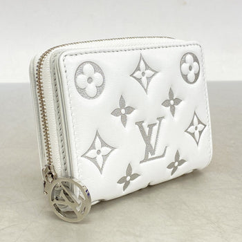 Louis Vuitton Monogram Embossed Portefeuille Lou Wallet M12153 White