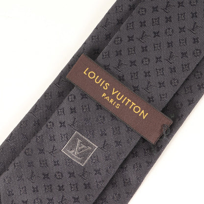 Louis Vuitton Louis Vuitton Micro Monogram Silk Cravate Tie M78763 Black