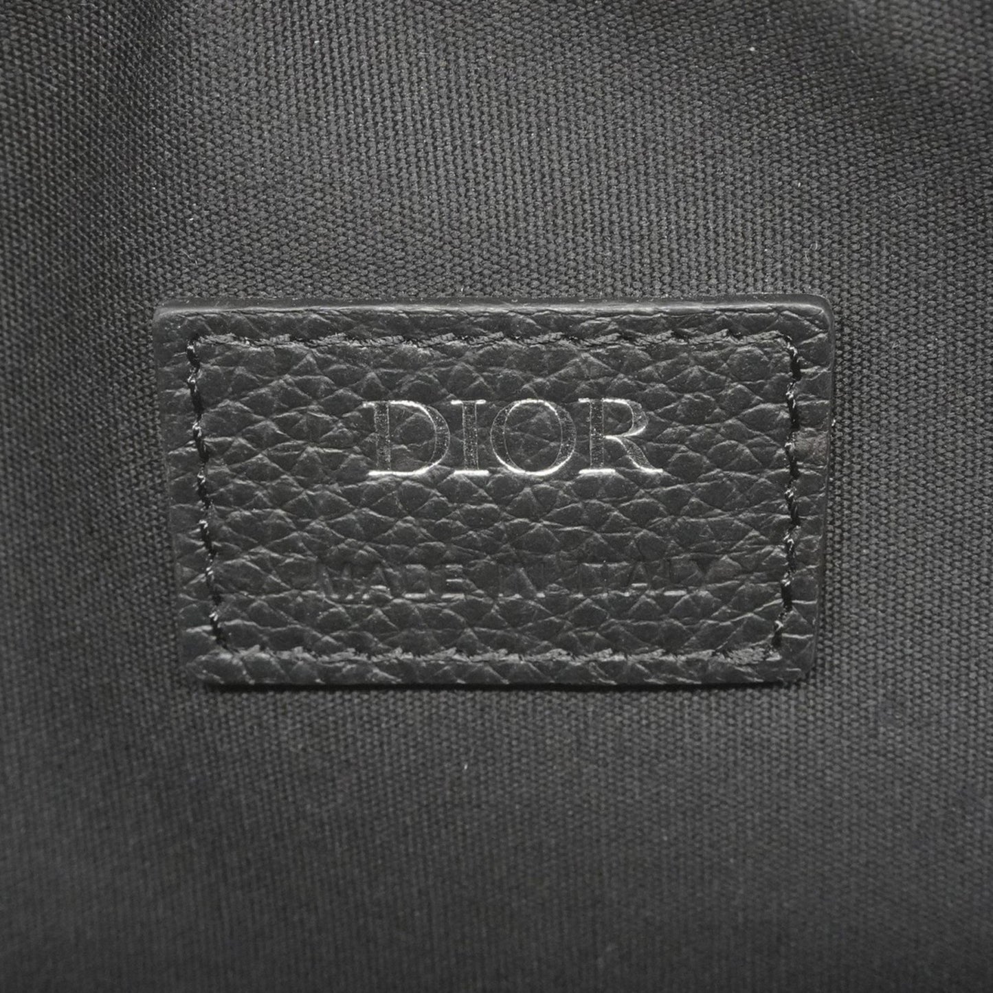 Christian Dior Trotter Saddle Canvas Shoulder Bag In Navy