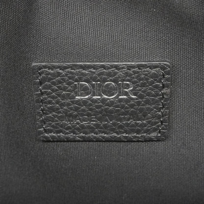 Christian Dior Trotter Saddle Canvas Shoulder Bag In Navy