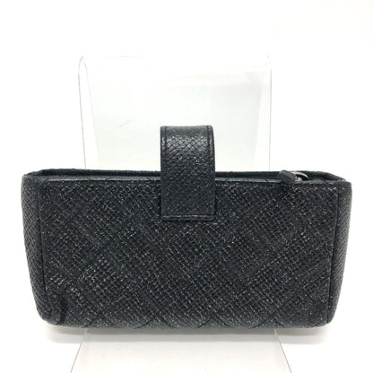 Chanel Cc Mark Coin Purse/Coin Compartment Pouch Black Silverhardware