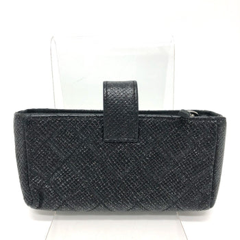 Chanel Cc Mark Coin Purse/Coin Compartment Pouch Black Silverhardware