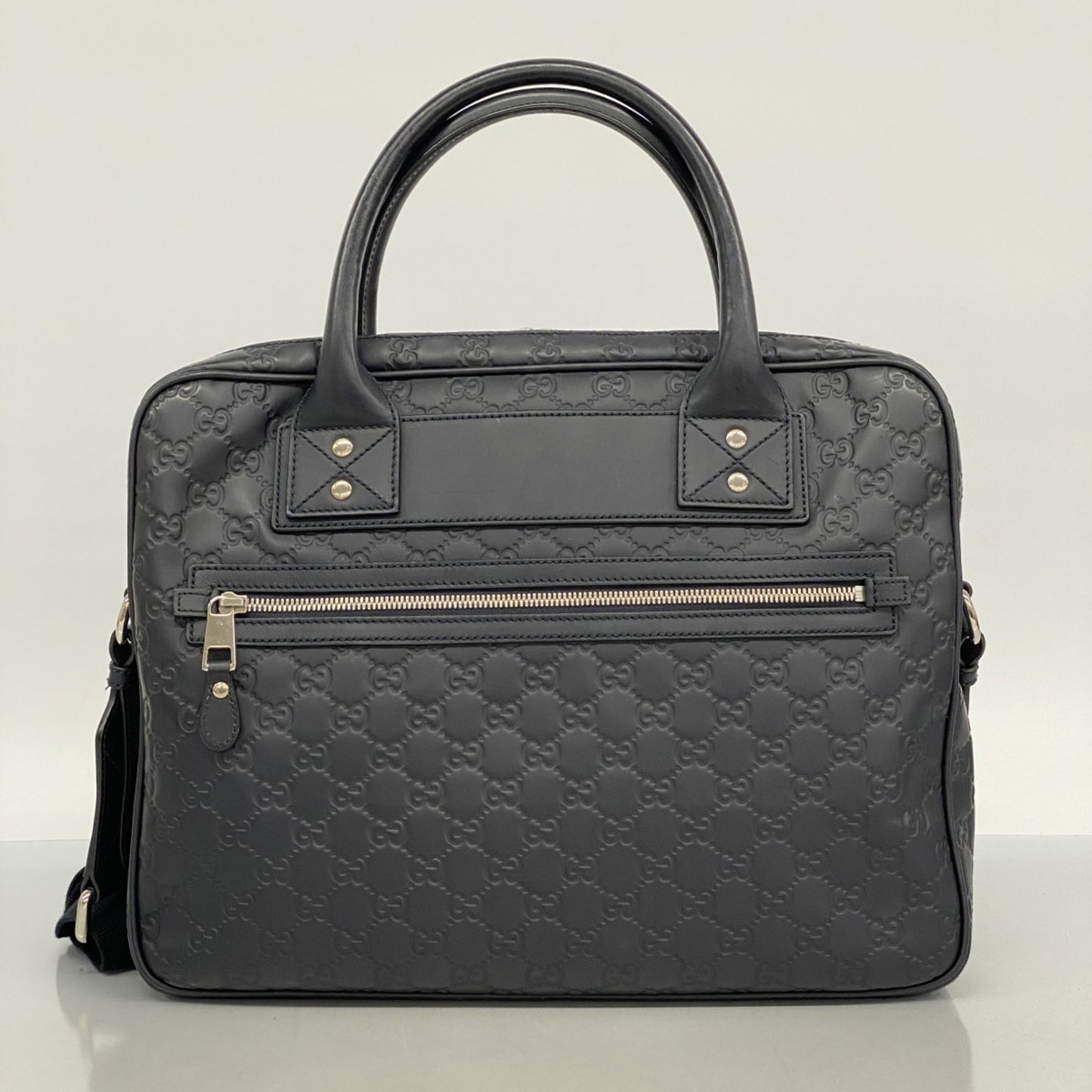 Gucci Bag Guccissima 328937 Leather Navy