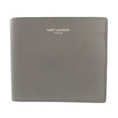 Yves Saint Laurent Saint Laurent Paris 396303 Leather Grey Bi-Fold Wallet 1552Saint Laurent Paris