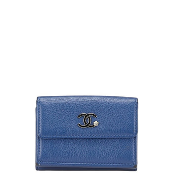Chanel Coco Mark Lucky Flower Tri-Fold Wallet