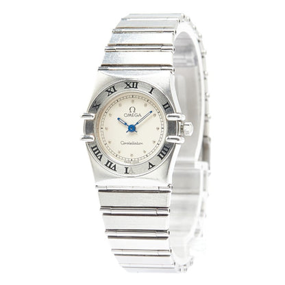 Omega Constellation Watch Quartz Silver Dial Stainless Steel