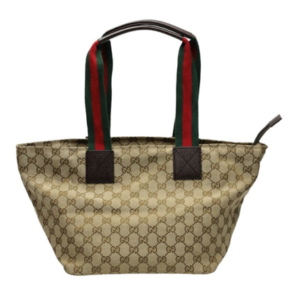Gucci Tote Bag Handbag Gg Canvas 131230 Beige