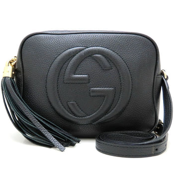 Gucci Small Disco Bag 308364 Shoulder Soho Leather Black 352374