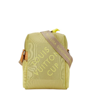 Louis Vuitton Damier Geant Weatherly Lv Cup Shoulder Bag M80636 Yellow Brown Canvas Leather