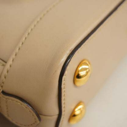 Gucci Handbag Sherry Line Horsebit 677212 Leather Beige 2-Way Bag