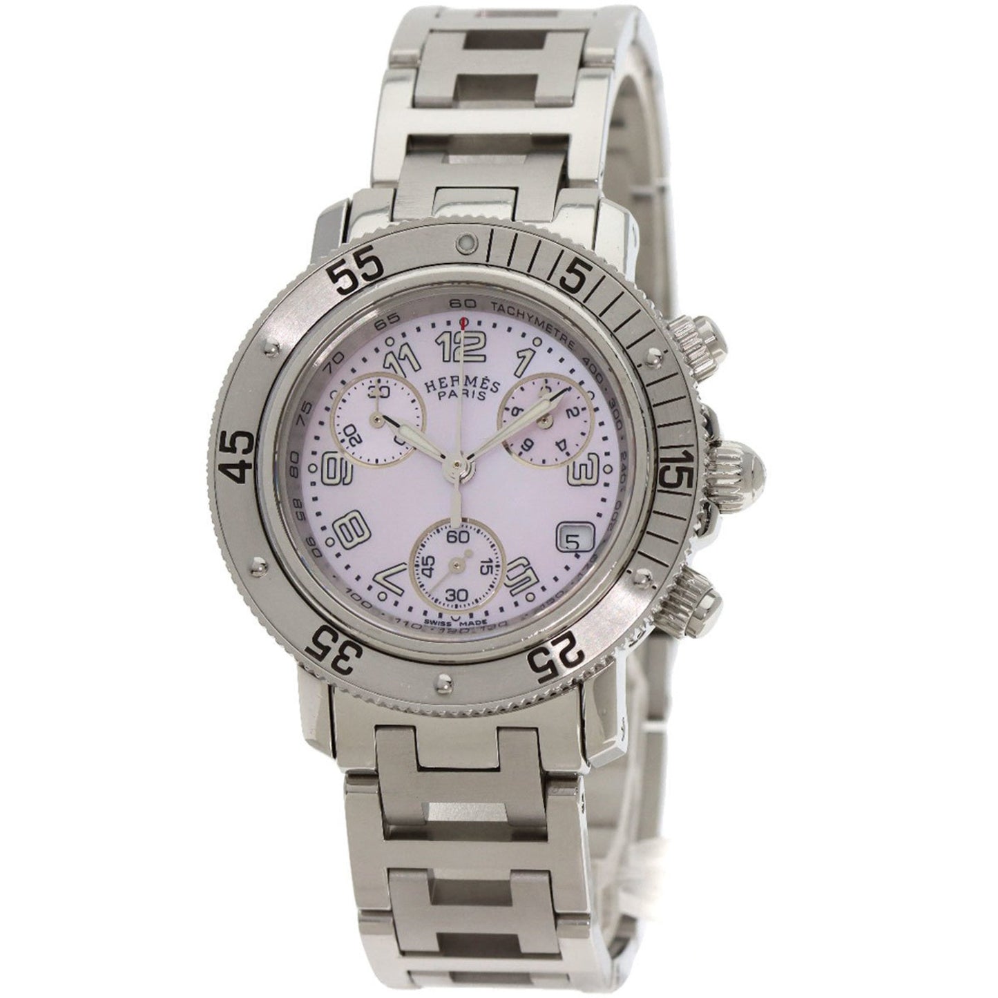 Herms Cl2.310 Clipper Diver Chronograph Watch With New Buckle