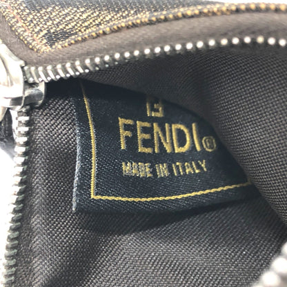 Fendi Zucca Coin Purse Brown Silverhardware