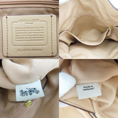 Coach Tote Bag F57545 Leather Pink Beige