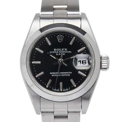 Rolex Oyster Perpetual Watch 69160 Automatic Black Dial Stainless Steel