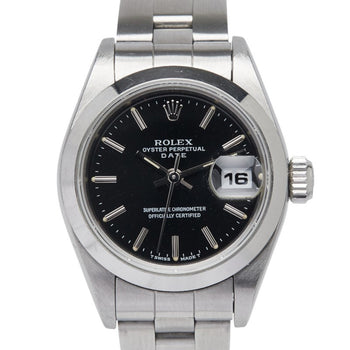 Rolex Oyster Perpetual Watch 69160 Automatic Black Dial Stainless Steel