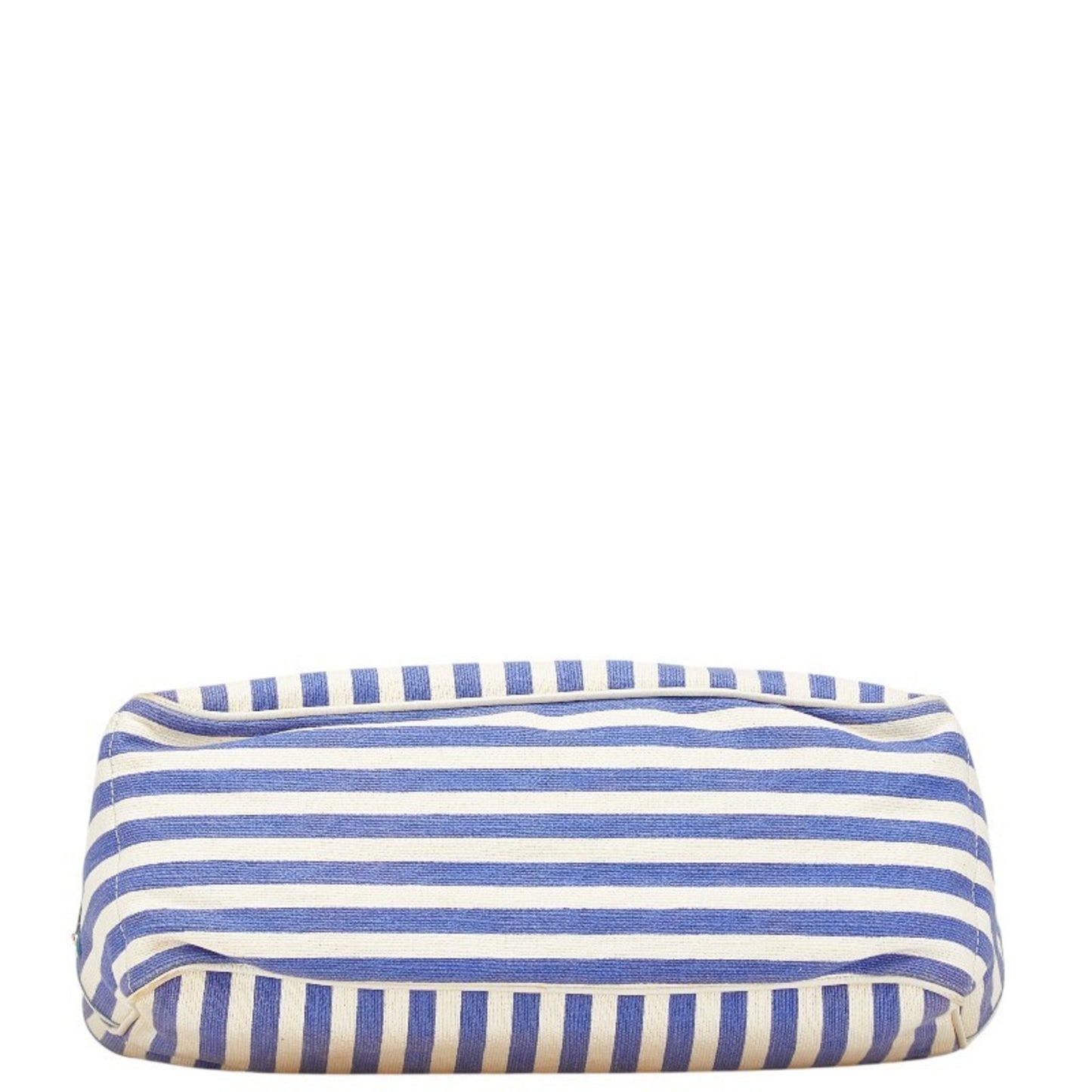 Celine Boogie Bag Striped Handbag Blue White Canvas Leather