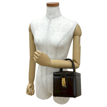 Loewe Anagram Logo Metal Hardware Genuine Leather Mini Handbag Vanity Bag Brown 69183