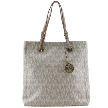 Michael Kors Mk Signature Tote Bag Pvc Off-White Type