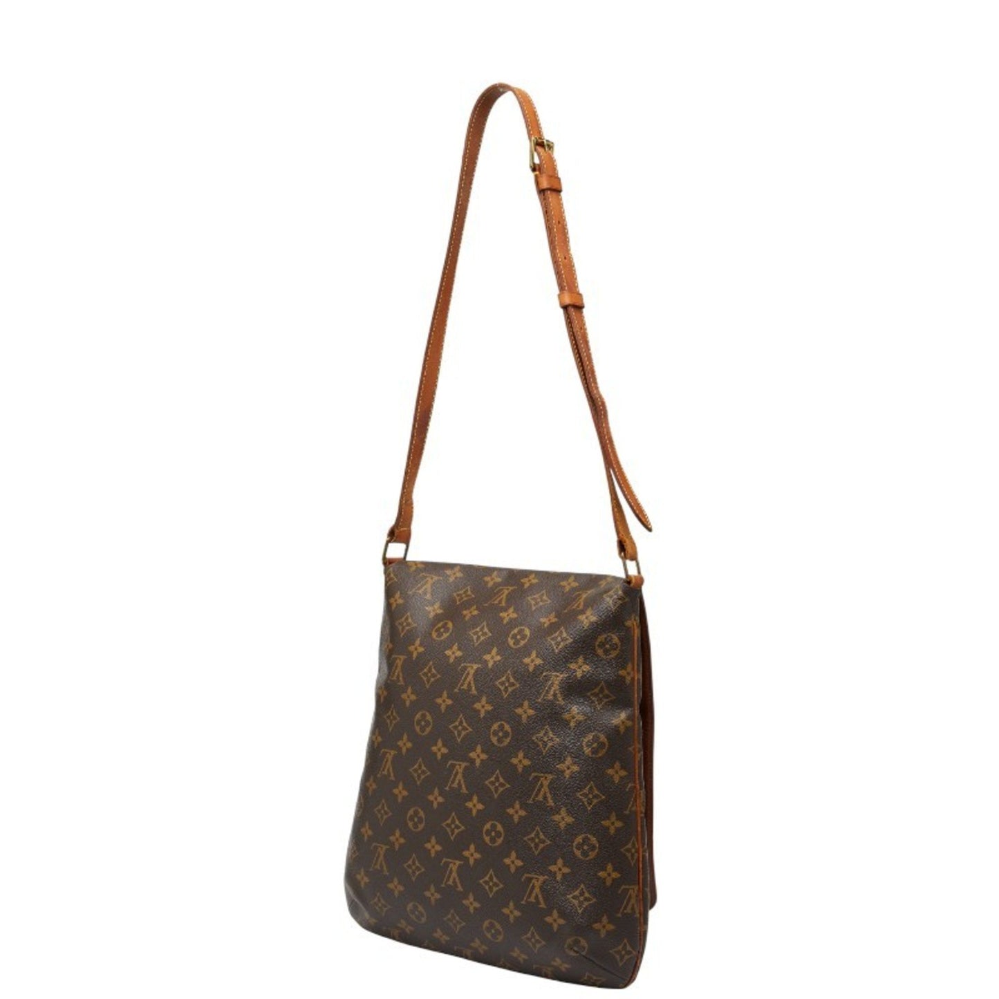Louis Vuitton Monogram Musette Crossbody Shoulder Bag M51256 Brown Leather
