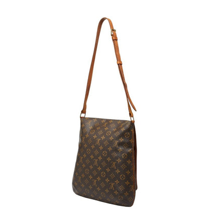 Louis Vuitton Monogram Musette Crossbody Shoulder Bag M51256 Brown Leather