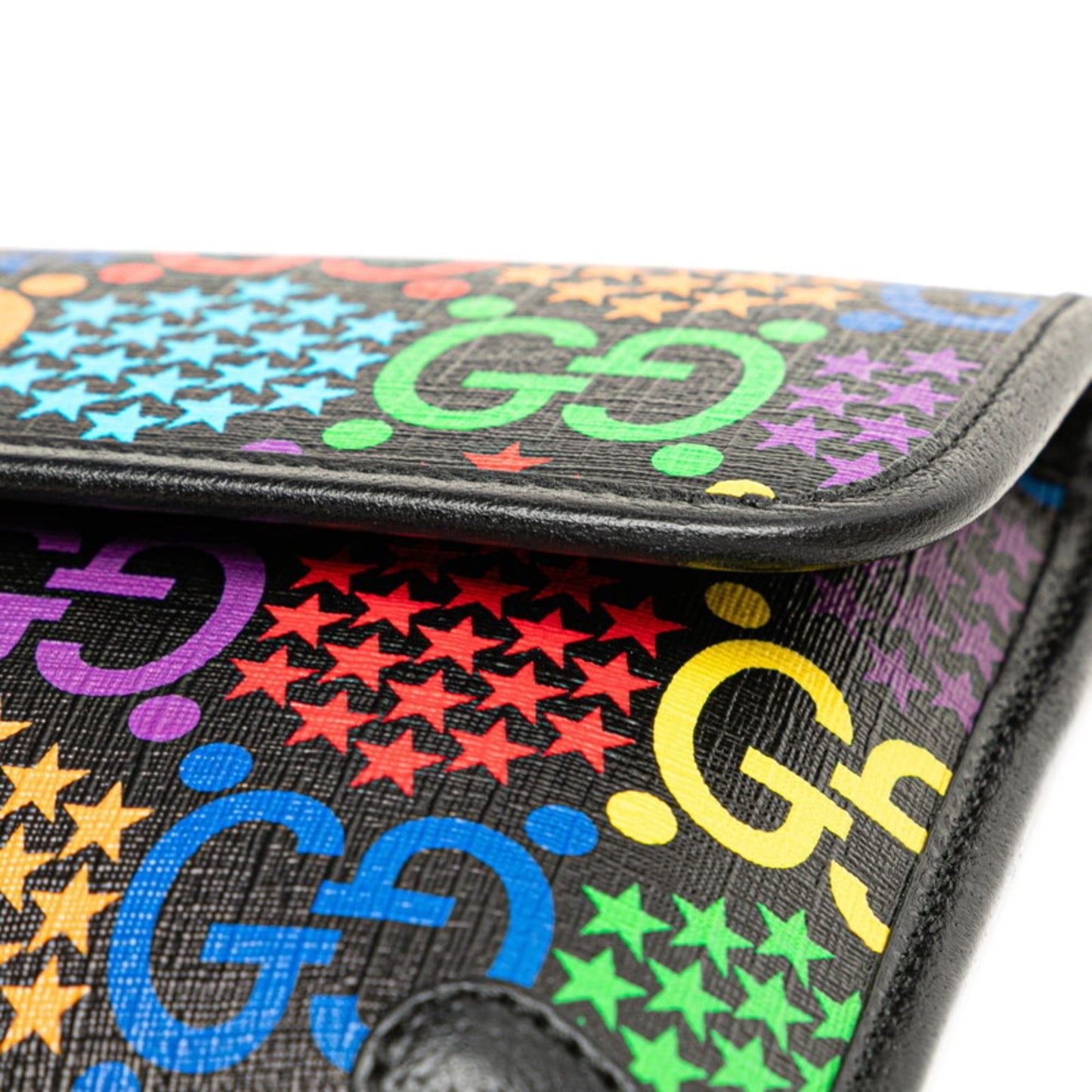 Gucci Gg Psychedelic Waist Bag/Body Bag 598113 Black/Multicolor Leather