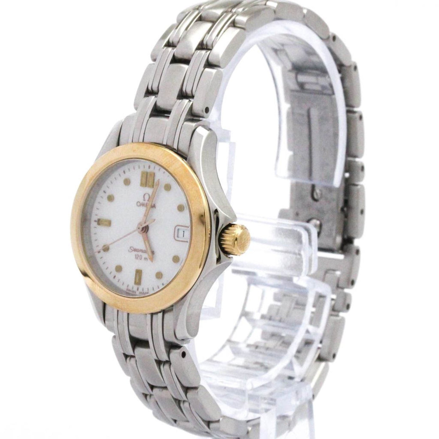 Omega Seamaster 120M Pink Gold Steel Quartz