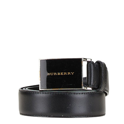 Burberry Logo Belt Size: 105 42 Black Leather