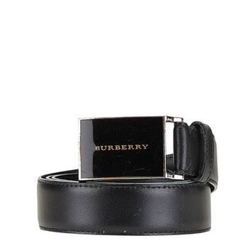 Burberry Logo Belt Size: 105 42 Black Leather