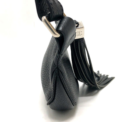 Chanel Chanel Logo Fringe Bag Shoulder Calf Leather