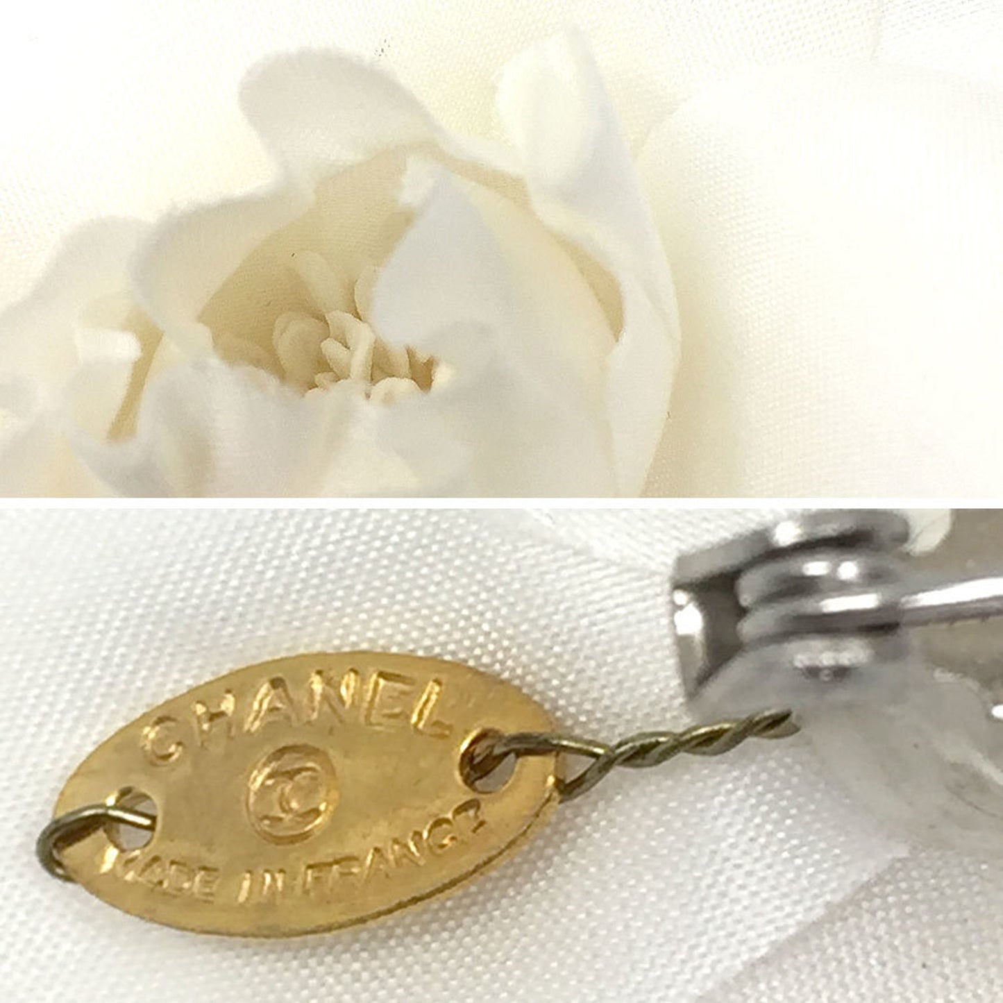 Chanel Camellia Corsage Brooch White Chanel