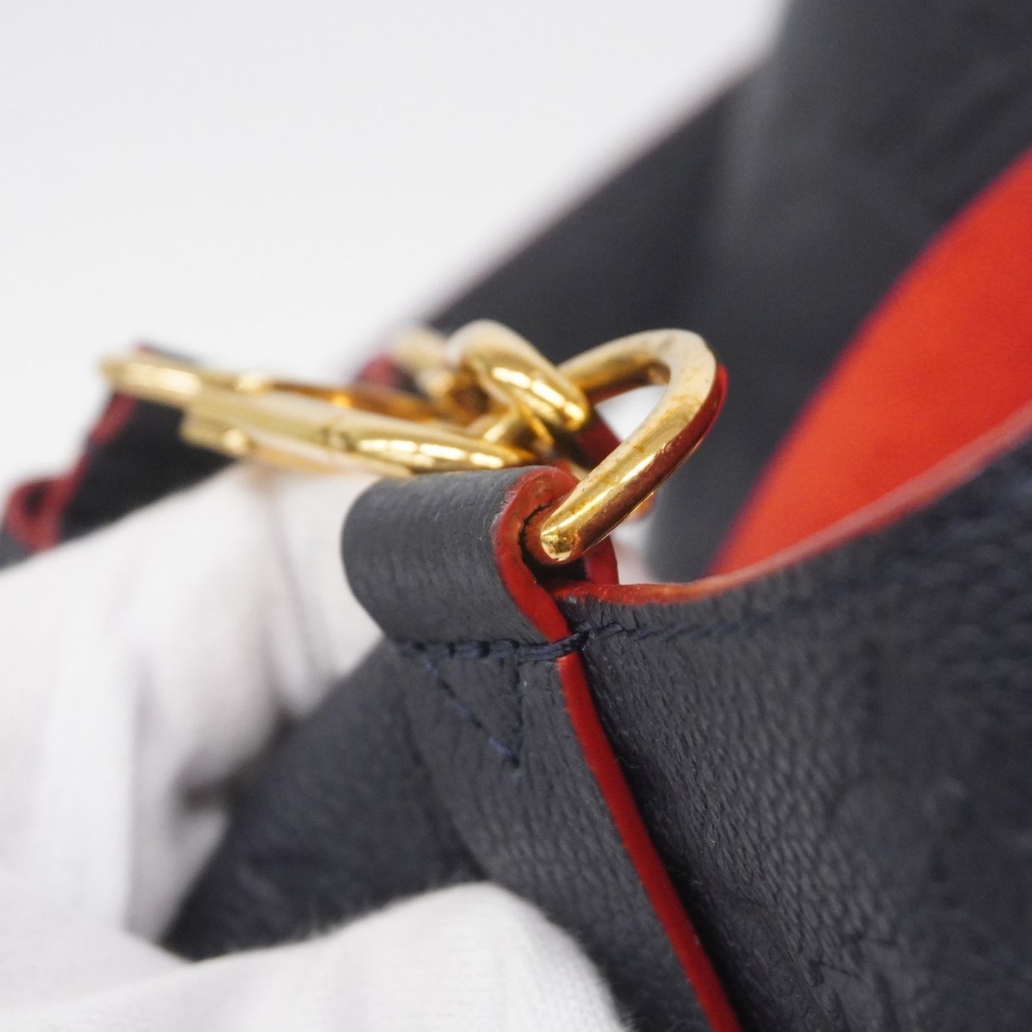 Louis Vuitton Monogram Empreinte Neonoe Handbag M45306 Marine Rouge 2-Way Bag