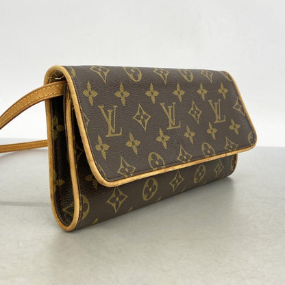 Louis Vuitton Monogram Pochette Twin Gm Shoulder Bag M51852 Brown