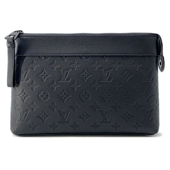 Louis Vuitton Clutch Bag Monogram Shadow Pochette Voyage Souple M82545 Louis Vuitton Black