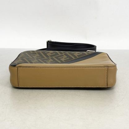 Fendi Zucca Leather Shoulder Bag