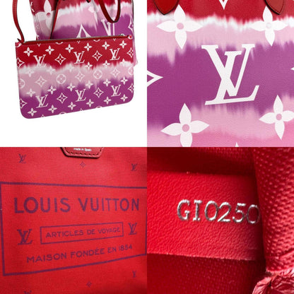 Louis Vuitton Louis Vuitton Tote Bag Neverfull Mm Coated Canvas Red Purple Pink White Silver
