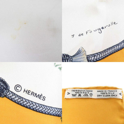 Hermes Hermes Scarf/Muffler Carre 90 Silk Yellow Multicolor