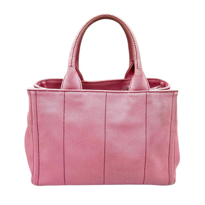 Prada Canapa Handbag B2439G Canvas Pink