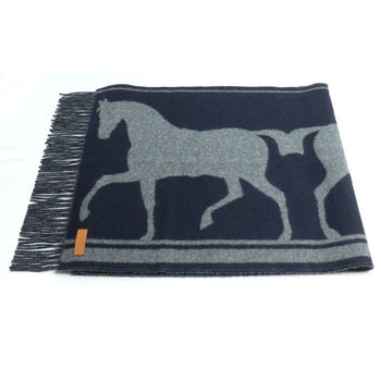 Hermes Tte Coeur Scarf Marine/Anthracite Cine H259141S 03