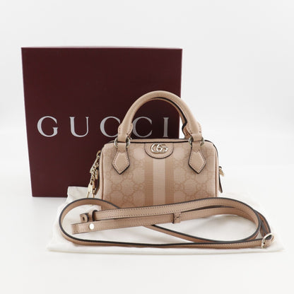 Gucci Ophidia Super Mini Handbag/Shoulder Bag (781490 Fad03 6241) In Gg Supreme Canvas