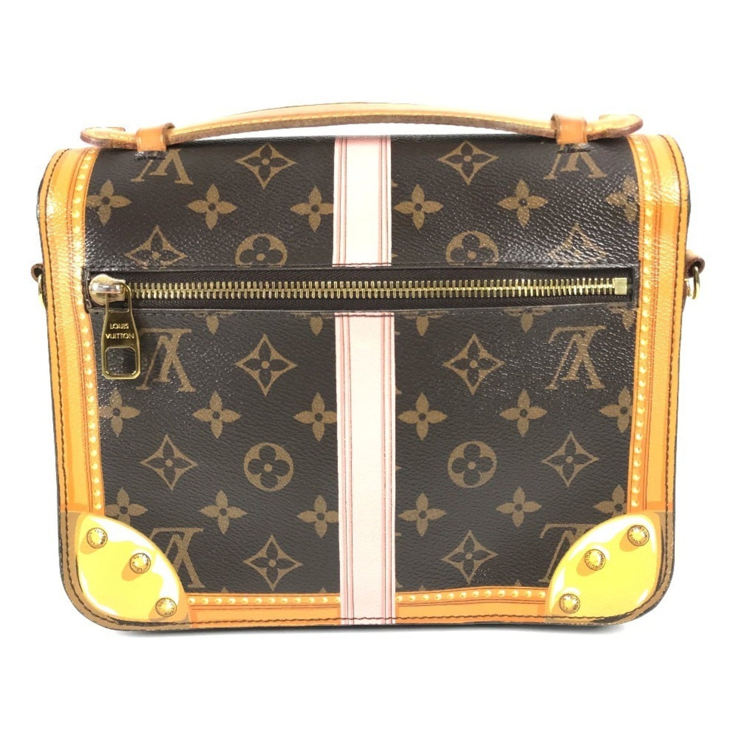 Louis Vuitton M43628 Monogram Summer Trunk Pochette Metis 2Way Bag Shoulder Crossbody Handbag Canvas