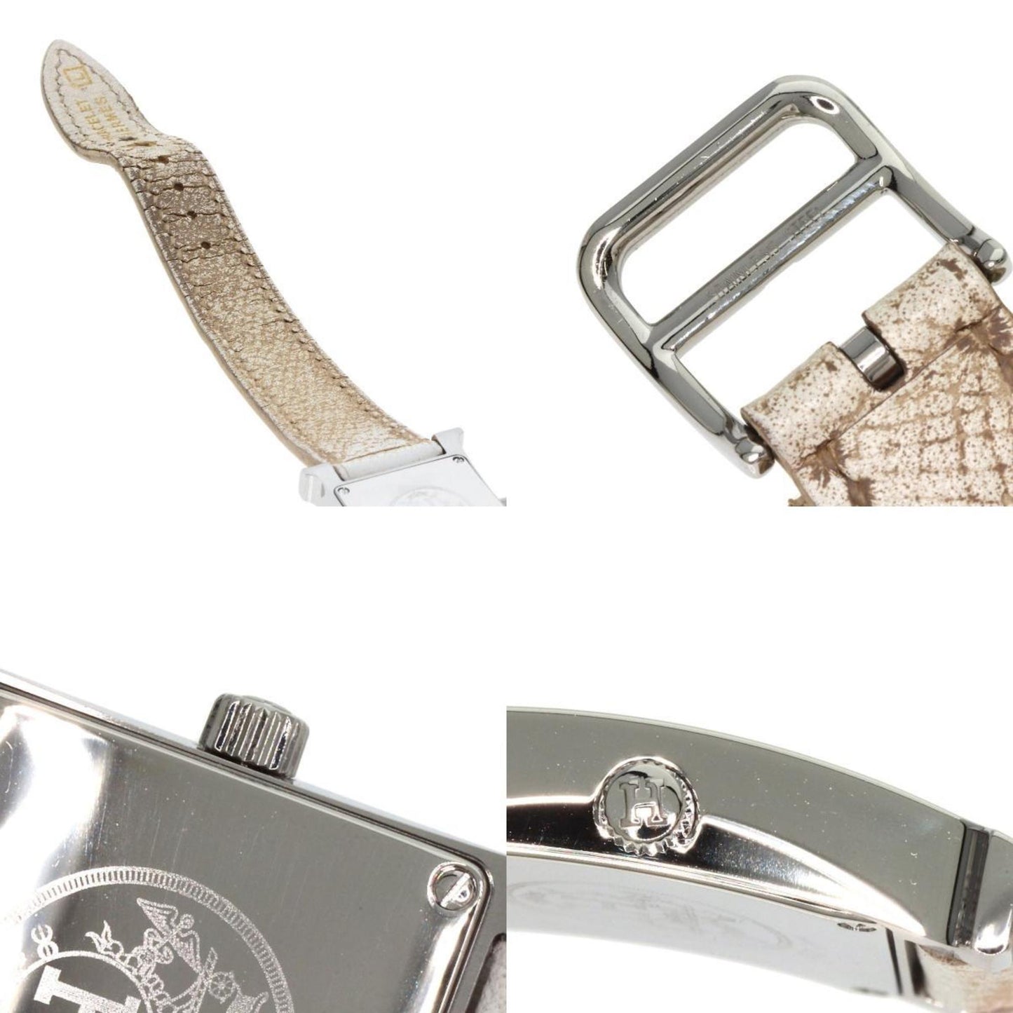Hermes Hh1.210 H Watch Stainless Steel Leather